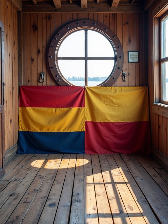 vintage nautical flags decor