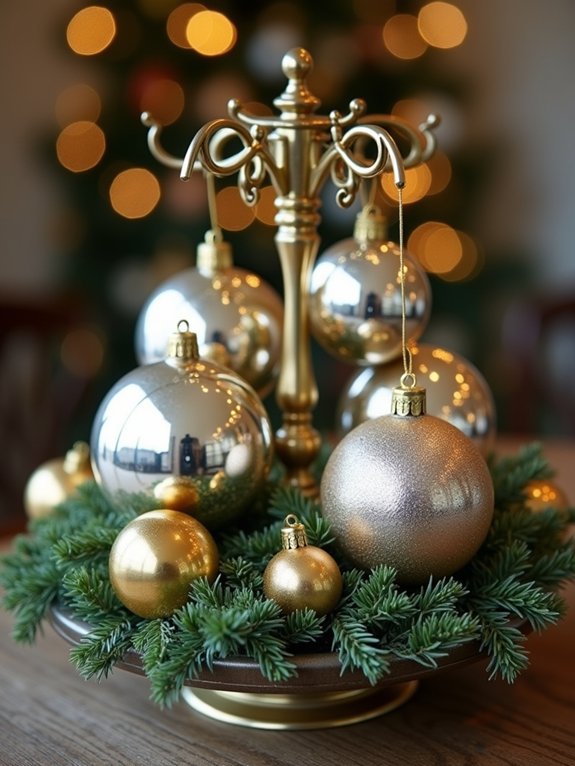 vintage ornament tree display