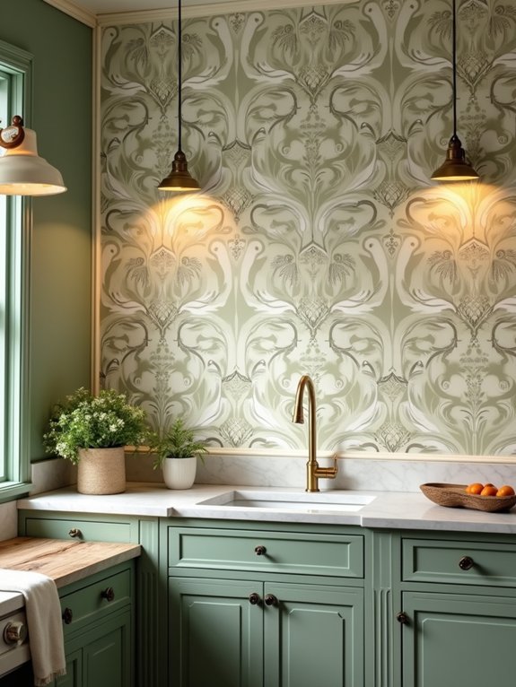 vintage pattern wall stencils