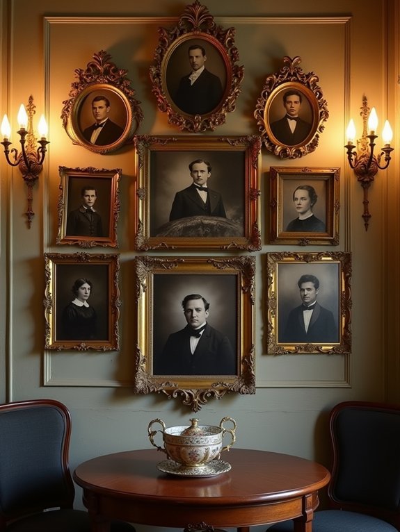 vintage portrait display ideas