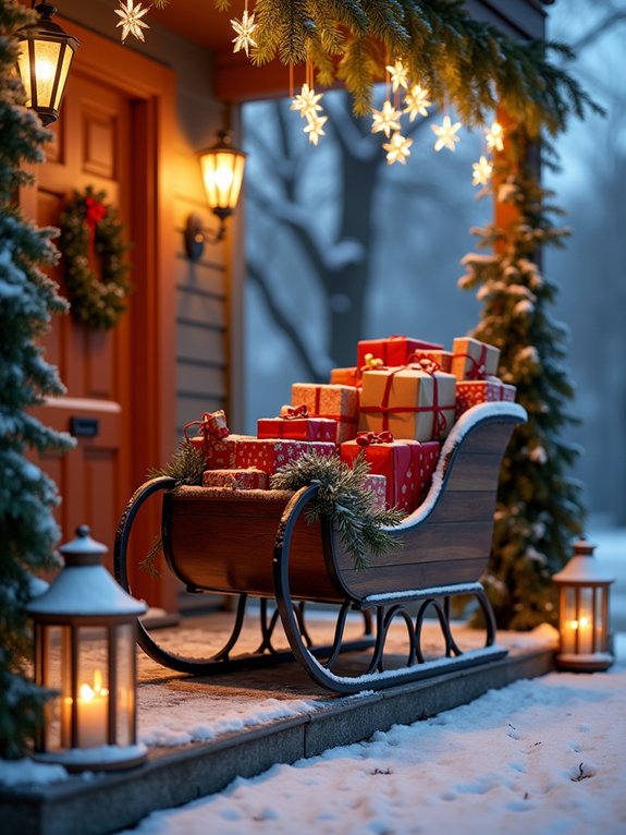 vintage sleigh holiday display