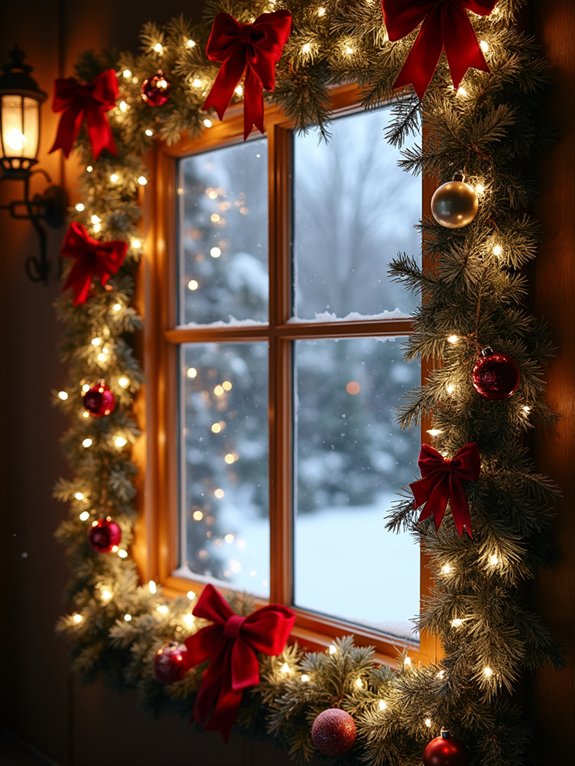 vintage window holiday decor