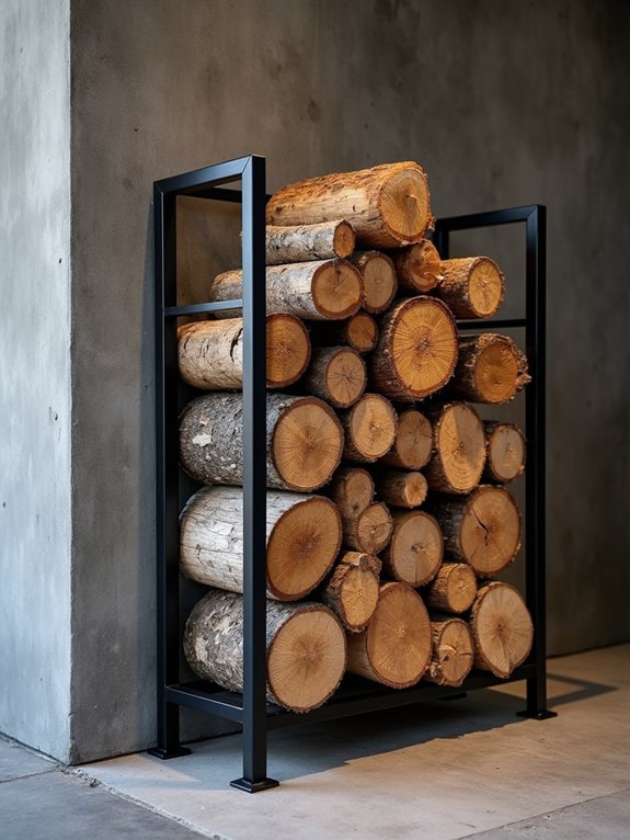 wall mounted log storage solutions