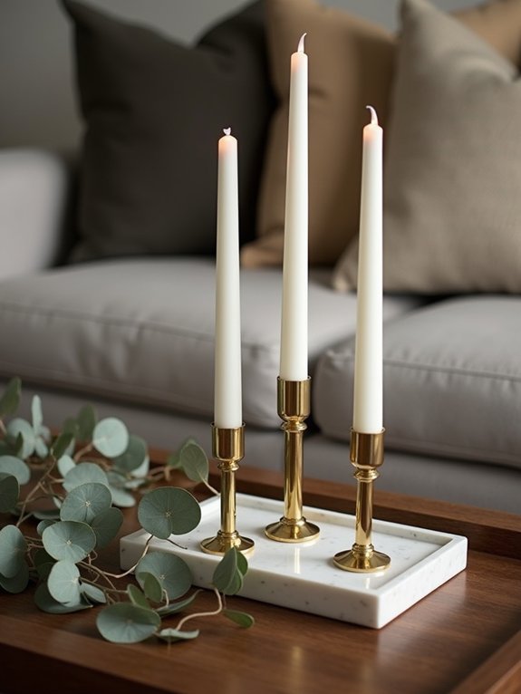 warm ambiance with candleholders
