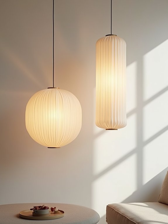 warm inviting rice paper lighting