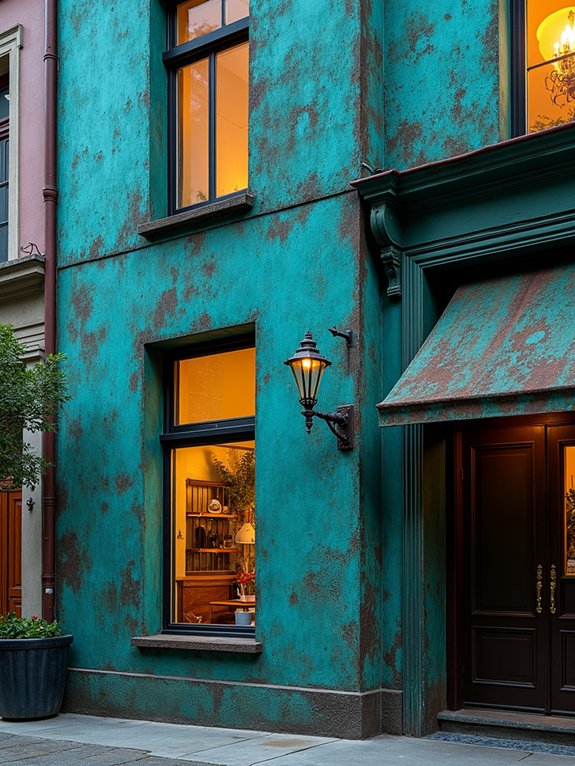 weathered copper patina finishes