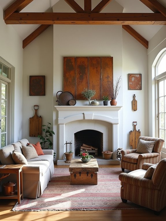 weathered metal rustic decor