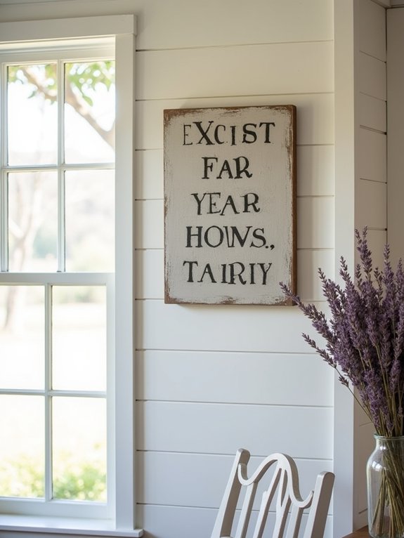 weathered sign farmhouse decor