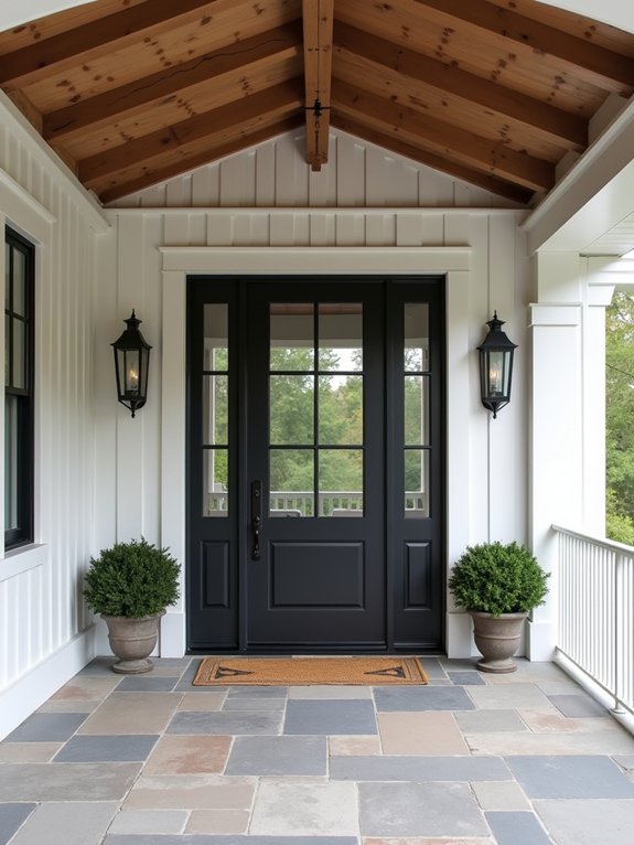 welcoming modern farmhouse entry