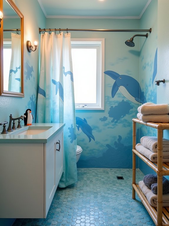 whimsical animal themed bathroom decor