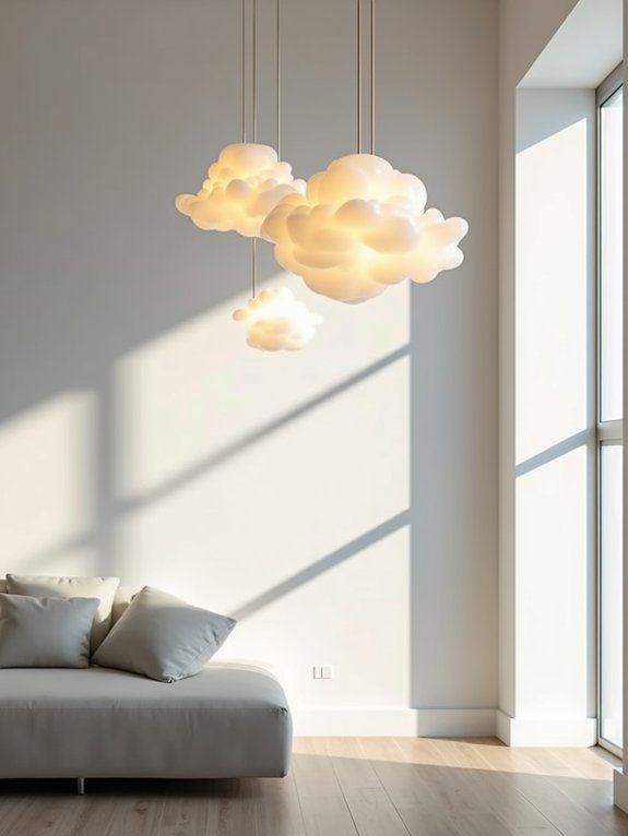 whimsical cloud inspired lighting