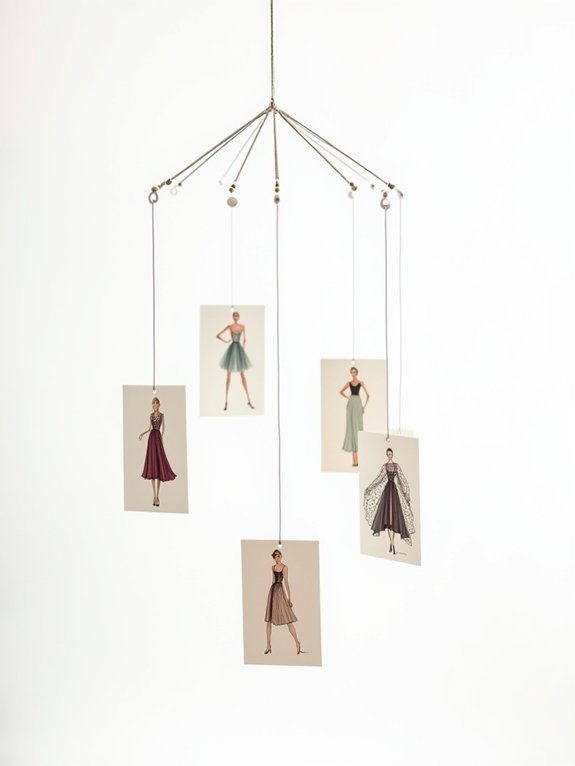 whimsical greeting card mobiles