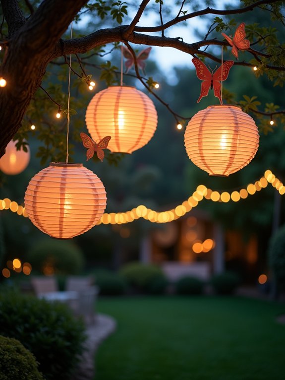 whimsical hanging paper decorations