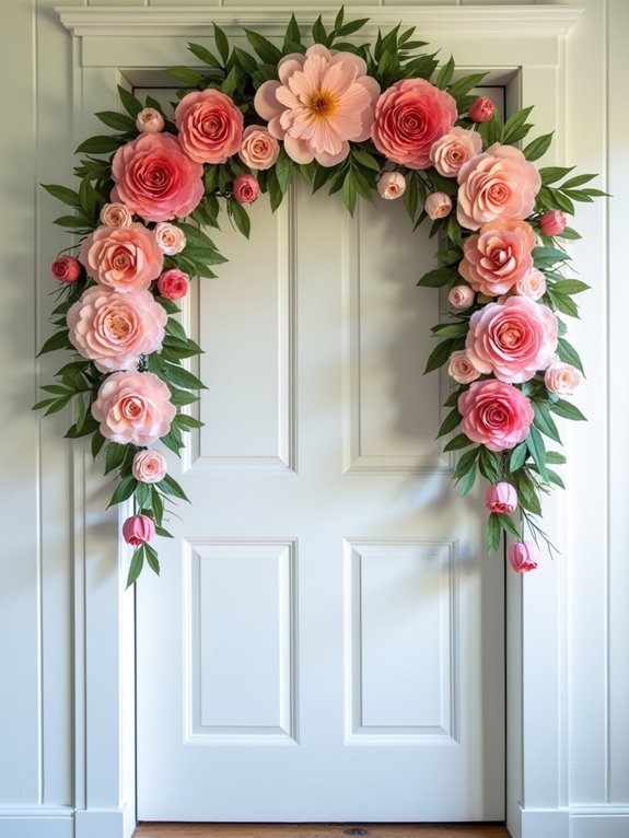 whimsical paper flower garland