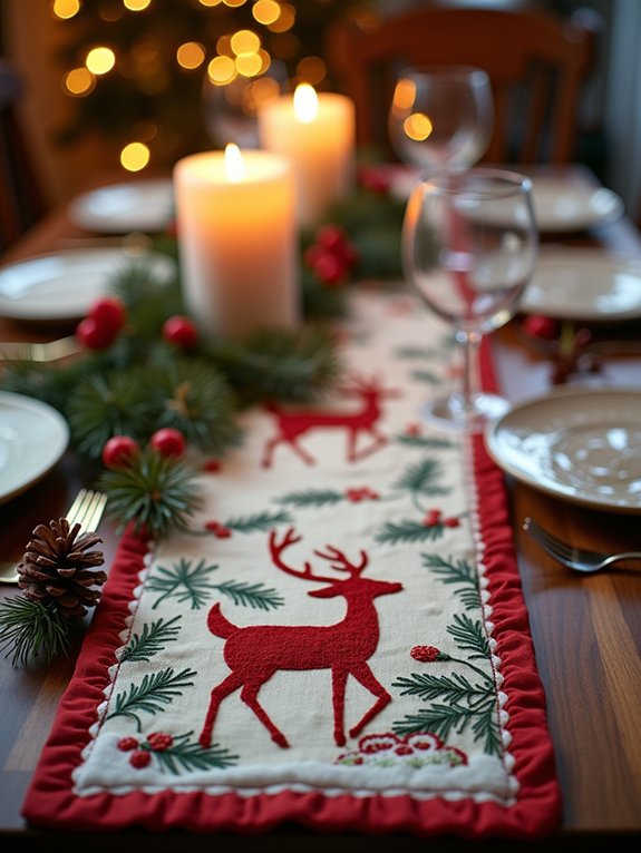whimsical woodland holiday scene