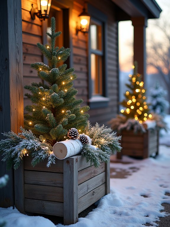 winter woodland potted arrangement