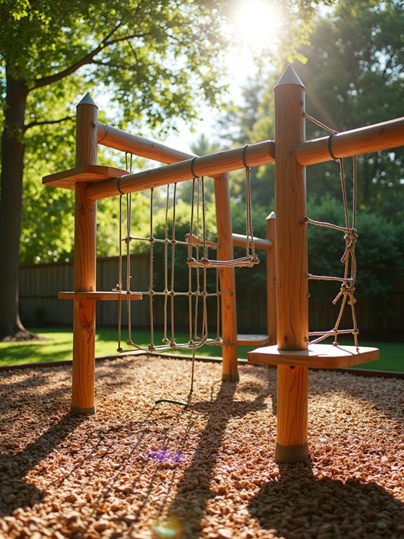 wooden balance beam circuit