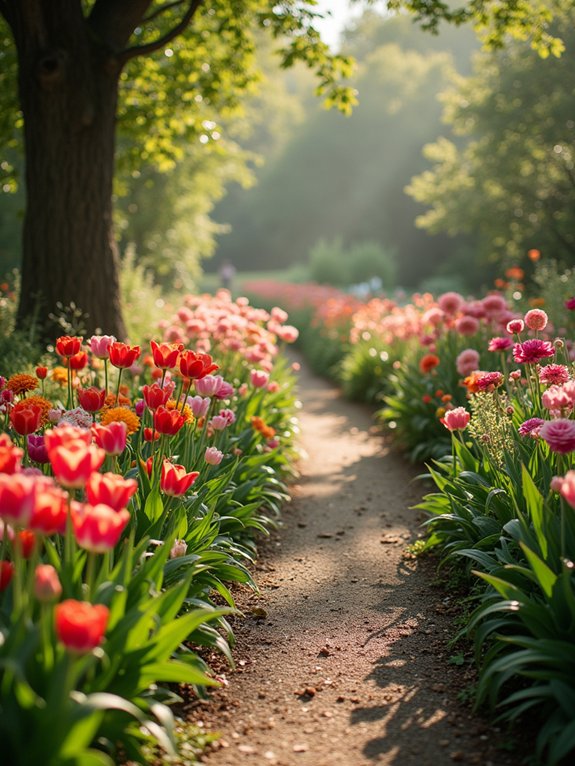 year round colorful garden blooms