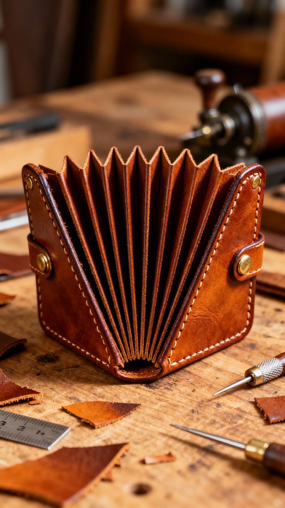 accordion wallet sewing tips
