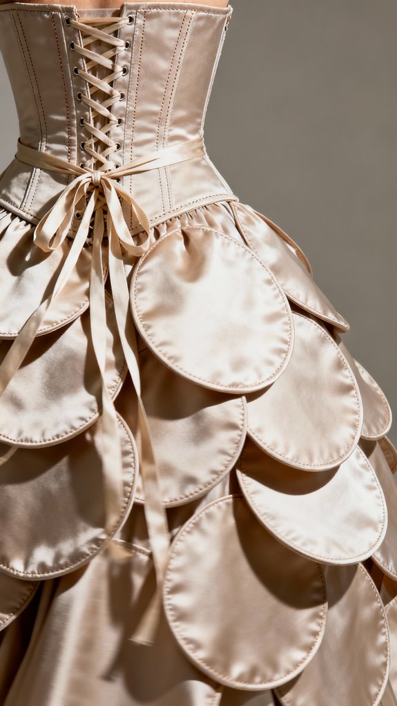 adjustable corset with skirt
