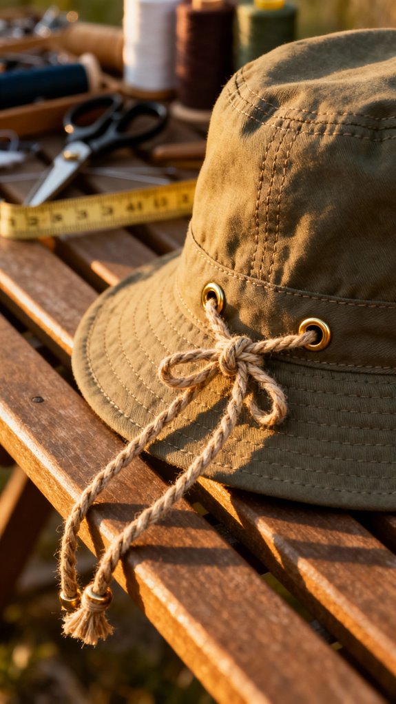 adjustable drawstring bucket hat