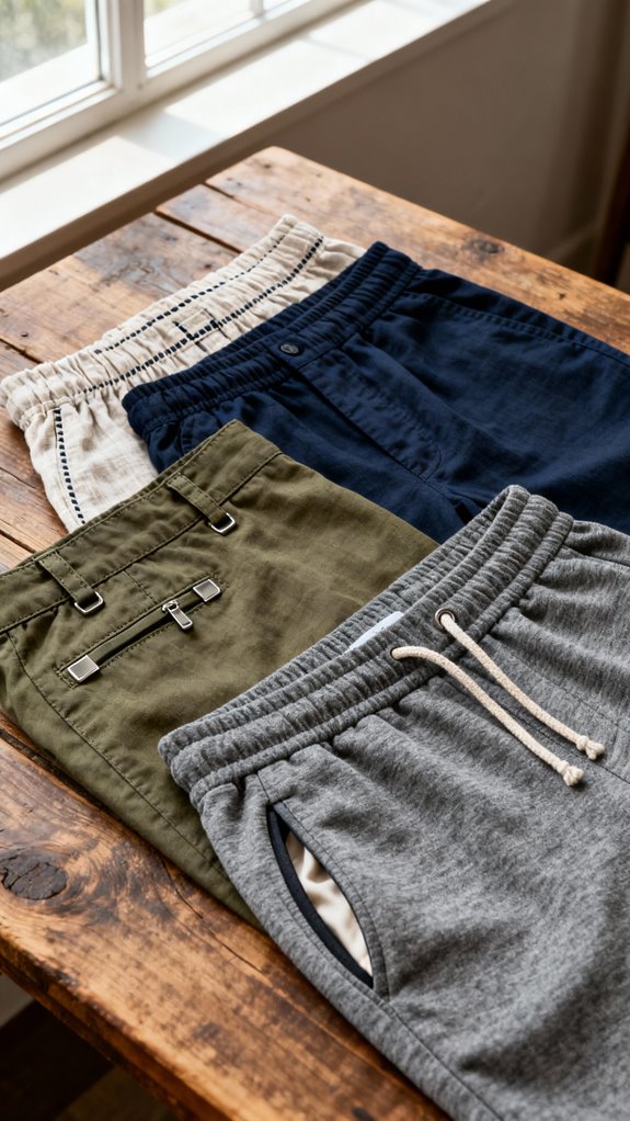 adjustable elastic waist shorts