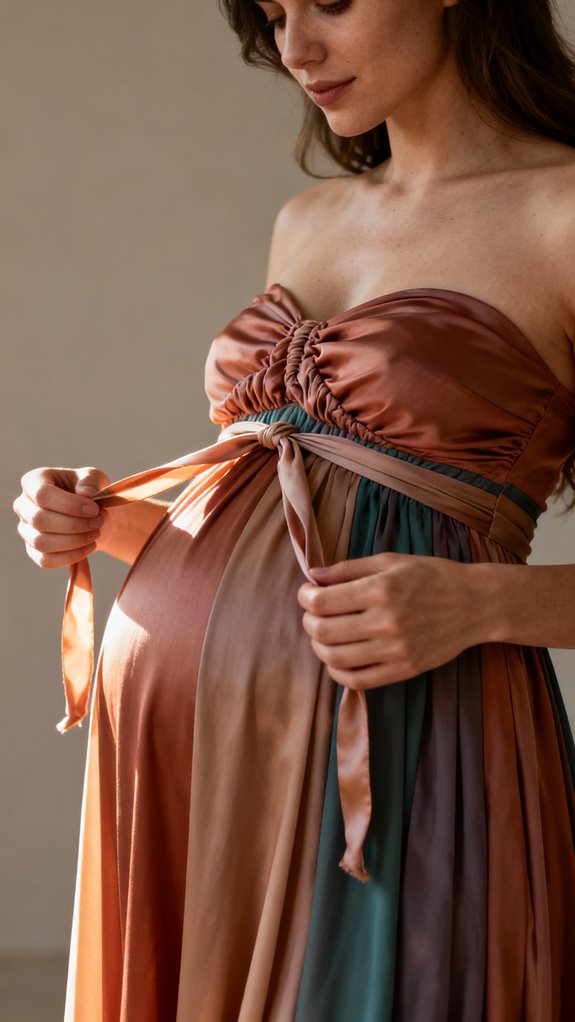 adjustable empire tie dress