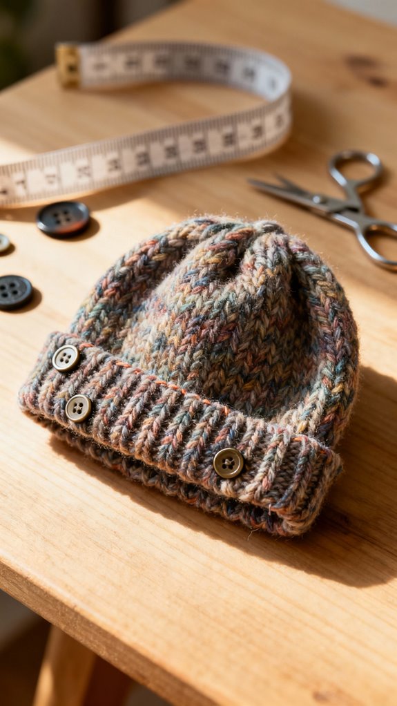 adjustable fold over cuff hat