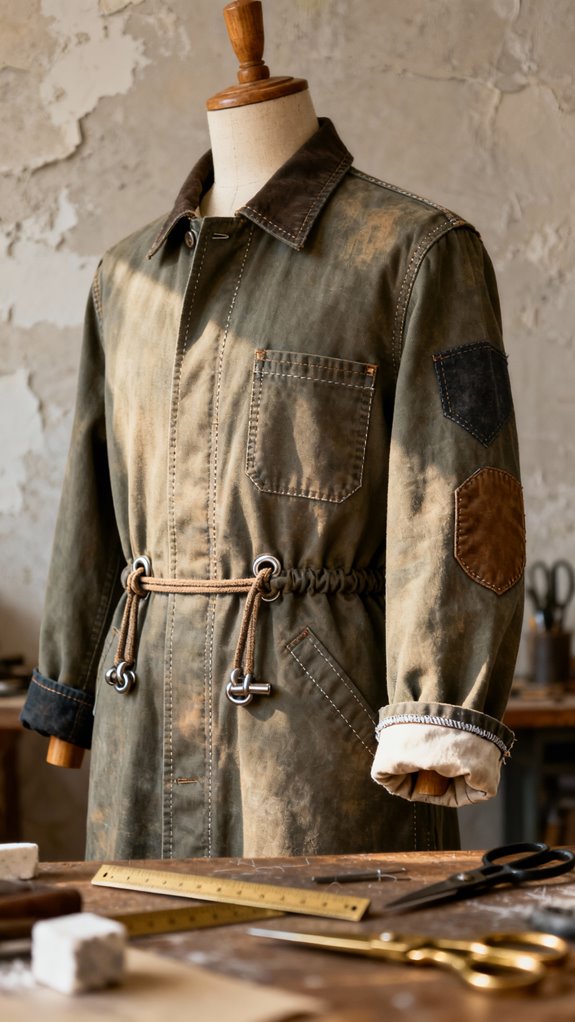 adjustable length chore coat