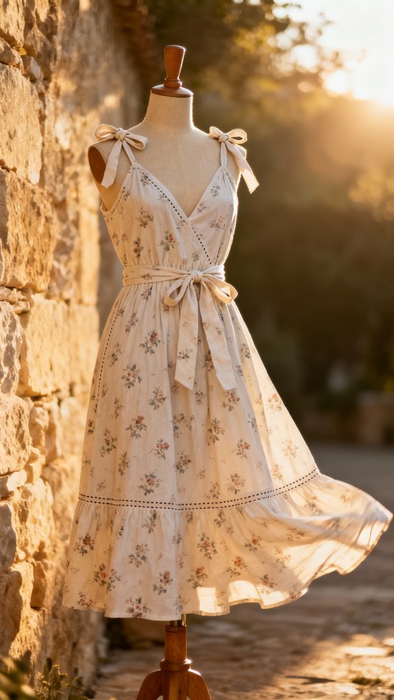 adjustable tie front dress pattern