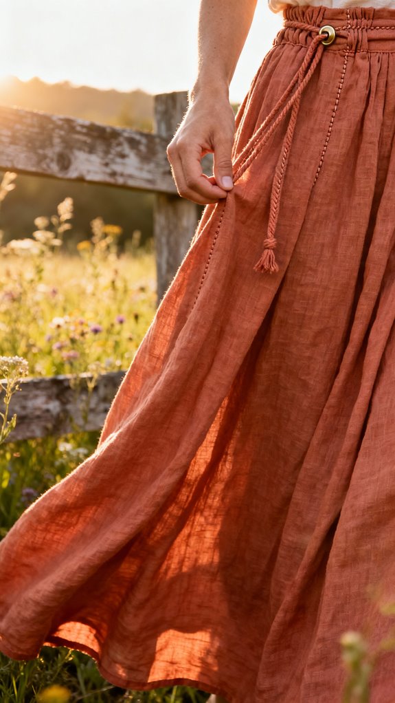 adjustable waistband maxi skirts