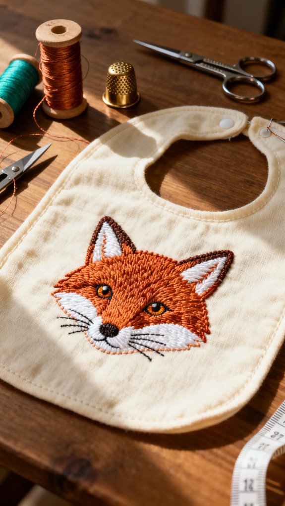 adorable embroidered baby bibs