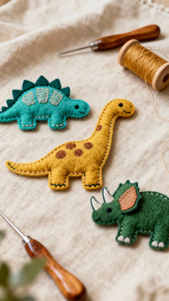 adorable flat dinosaur plush
