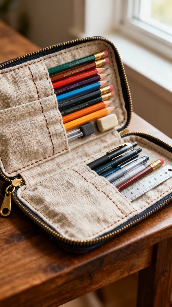 advanced multi pocket pencil case