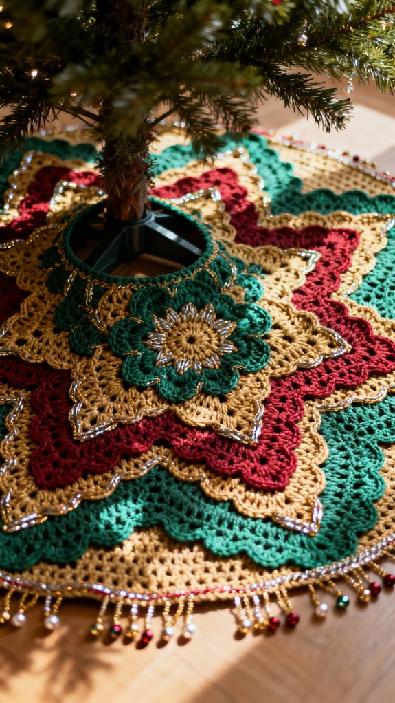 ambitious crochet tree skirt