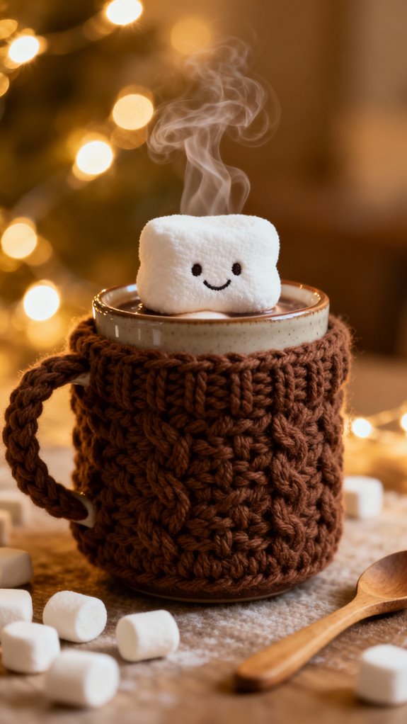 amigurumi hot chocolate mug