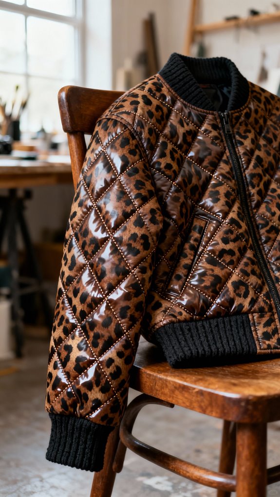 animal print bomber jacket