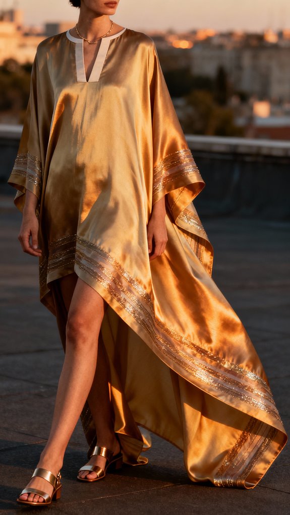 asymmetrical caftan sewing technique