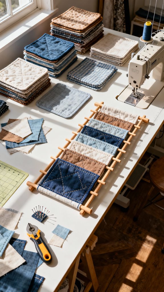 batch sewing placemats efficiently