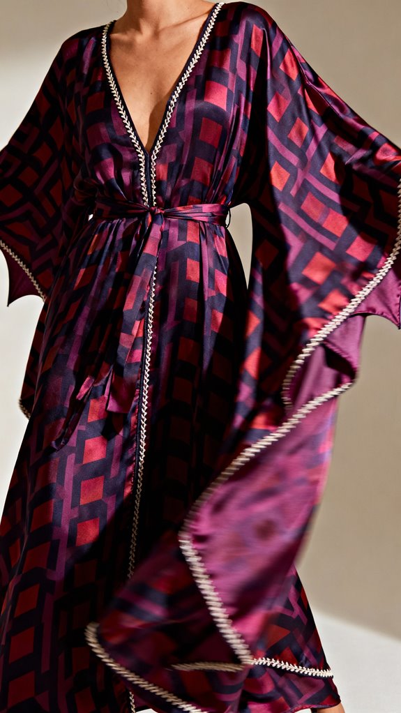 batwing sleeve kaftan construction