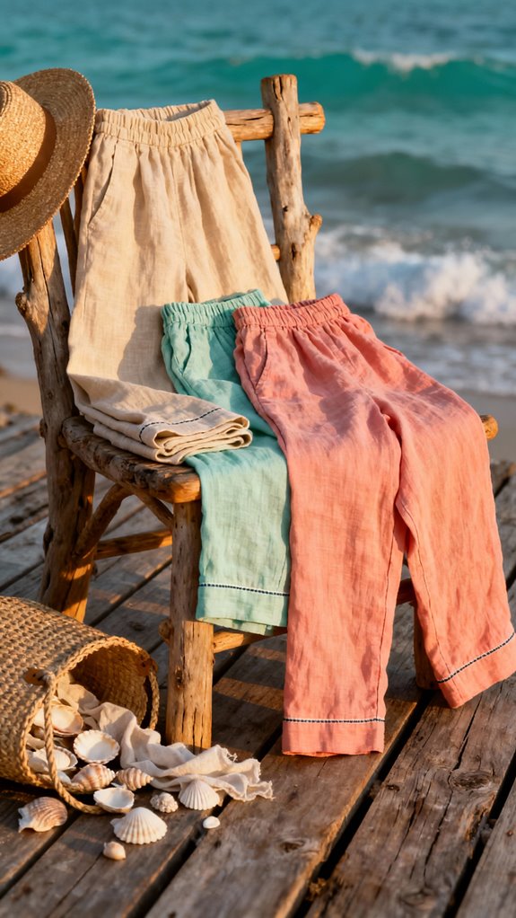 beach ready linen lounge pants