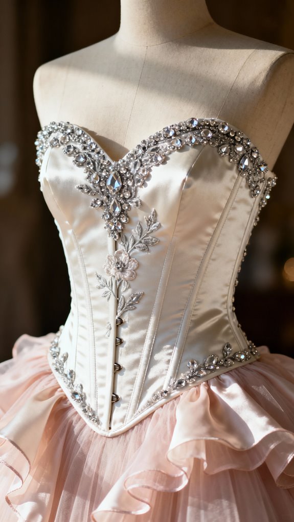 beaded corset dress techniques