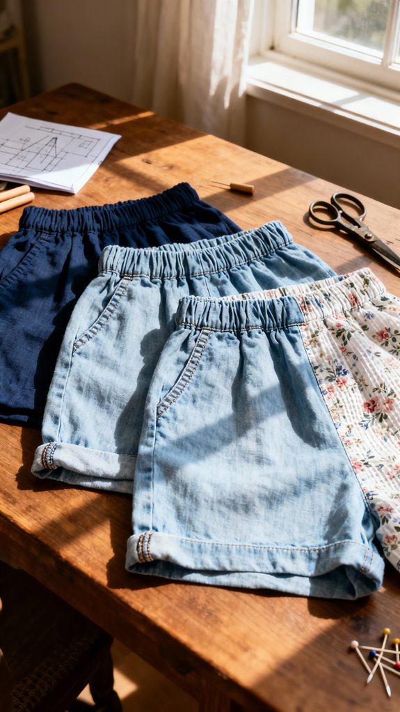 beginner elastic waist shorts
