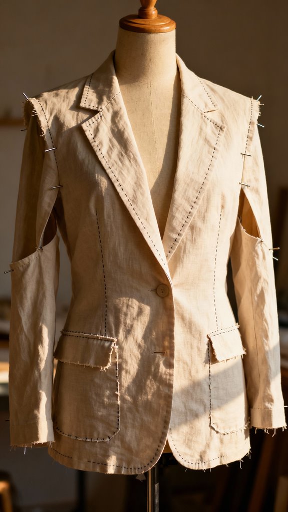 beginner friendly cotton twill blazer