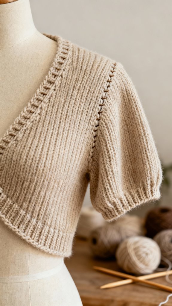 beginner friendly knit bolero sewing