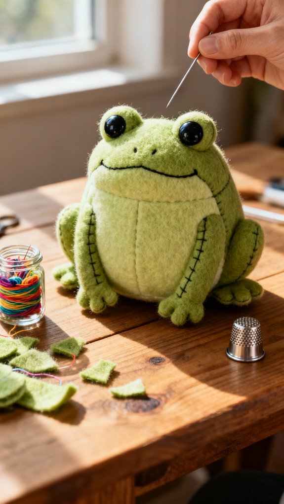 beginner friendly plush frog