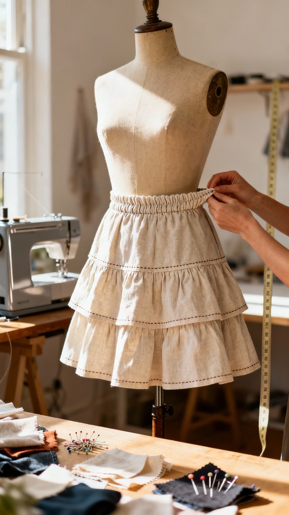 beginner friendly tiered skirt