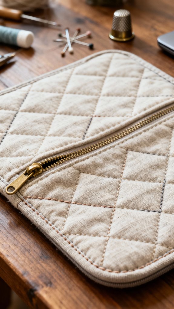 beginner quilted laptop sleeve