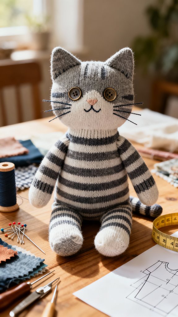 beginner sock cat plushie