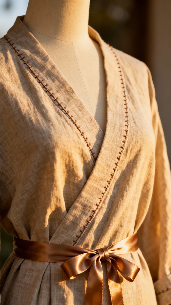 bias binding and ribbon accents